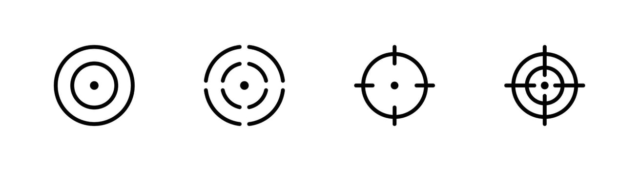 Target icon set, goal icon, Fokus target icon illustration vector