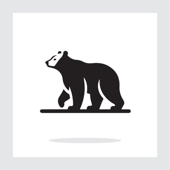 bear on a white background vector