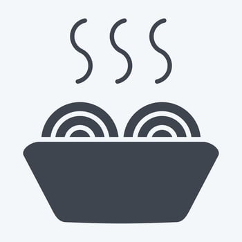 Icon Noodles. related to Breakfast symbol. glyph style. simple illustration vector