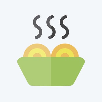 Icon Noodles. related to Breakfast symbol. flat style. simple illustration vector