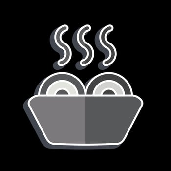 Icon Noodles. related to Breakfast symbol. glossy style. simple illustration vector