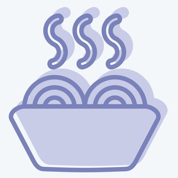 Icon Noodles. related to Breakfast symbol. two tone style. simple illustration vector