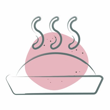 Icon Pie Cake. related to Breakfast symbol. Color Spot Style. simple illustration vector