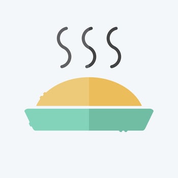 Icon Pie Cake. related to Breakfast symbol. doodle style. simple illustration vector