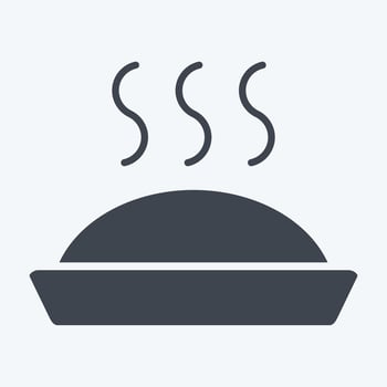 Icon Pie Cake. related to Breakfast symbol. glyph style. simple illustration vector