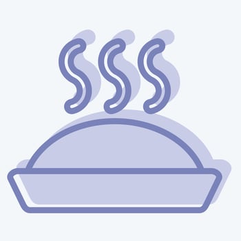 Icon Pie Cake. related to Breakfast symbol. two tone style. simple illustration vector