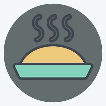 Icon Pie Cake. related to Breakfast symbol. color mate style. simple illustration vector