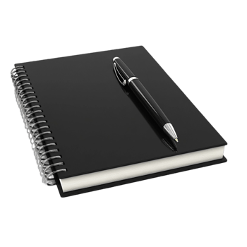 Black Diary with Pen AI-Generative png
