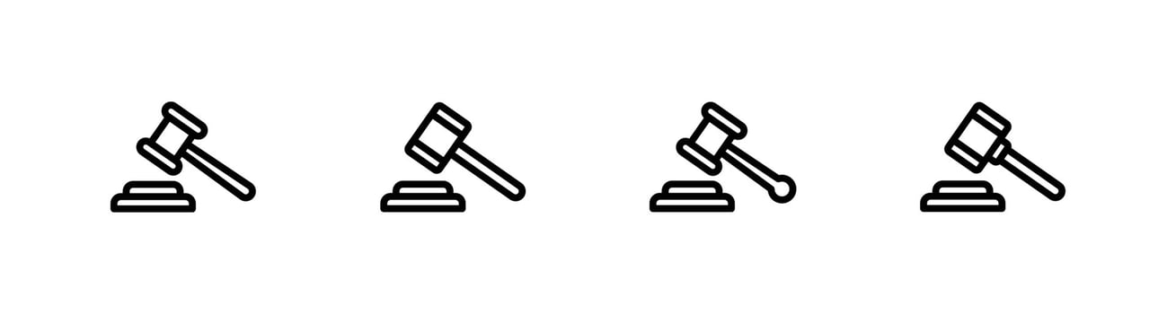 Gavel icon , judge gavel icon illustration vector