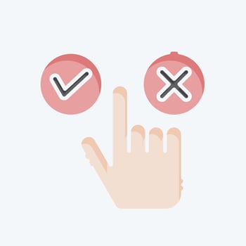 Icon Choice. related to Choice symbol. doodle style. simple illustration vector
