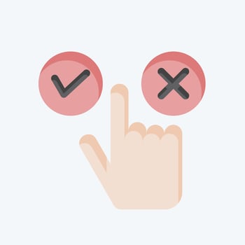 Icon Choice. related to Choice symbol. flat style. simple illustration vector