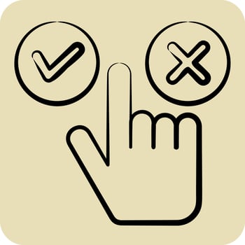 Icon Choice. related to Choice symbol. hand drawn style. simple illustration vector