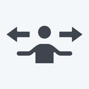 Icon Direction. related to Choice symbol. glyph style. simple illustration vector