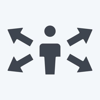Icon Opportunity. related to Choice symbol. glyph style. simple illustration vector