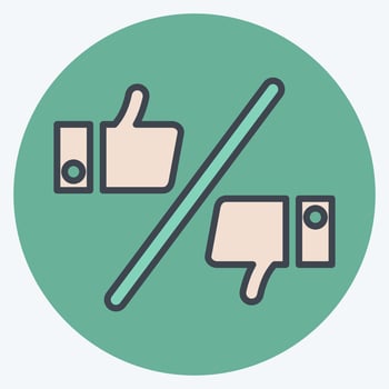 Icon Preference. related to Choice symbol. color mate style. simple illustration vector