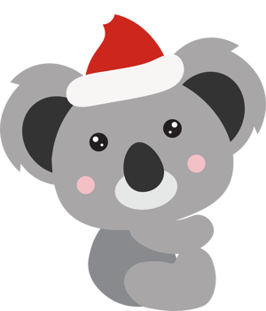 cute cartoon christmas koala png