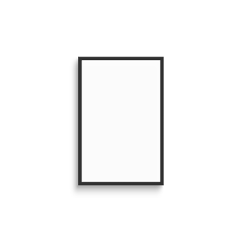 A vertical frame mock up isolated on transparent background. png
