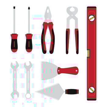 an illustration of repair and construction tools vector