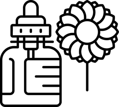 Sunflower Oil Line Icon vector