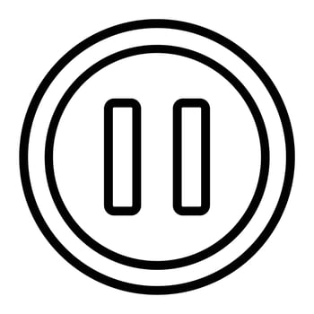 Pause Line Icon Design vector