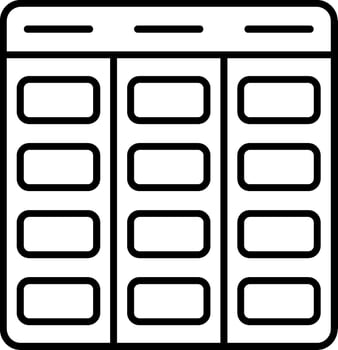 Kanban Board Line Icon vector