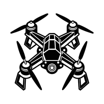 Drone silhouette graphic design illustrator vector