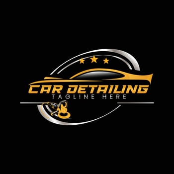 Car detailing logo, auto repair logo, auto service logo vector