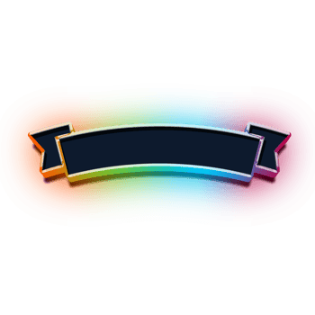 Black neon ribbon label banner png