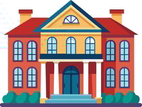 Vivid and Cheerful Cartoon House Art Perfect for Kids' Room Decor vector