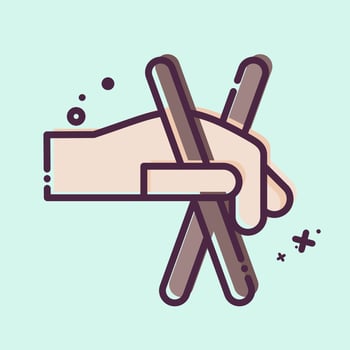 Icon Chopsticks. related to Korea symbol. MBE style. simple illustration vector
