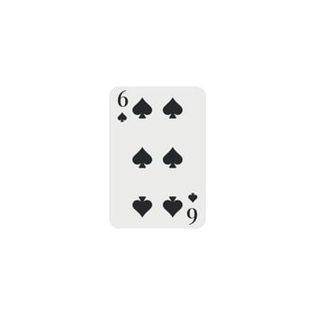 Spades 6, playing card vector