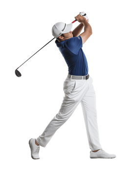 Golfer Golf Swing Isolated on Transparent Background png
