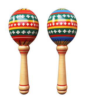 Mexican Maracas Isolated on Transparent Background png