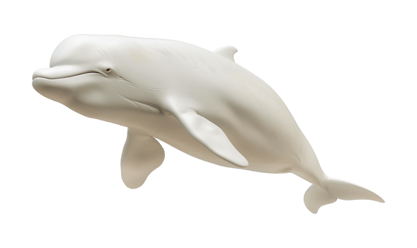 Beluga Whale Isolated on Transparent Background png