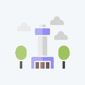 Icon Seoul Tower. related to Korea symbol. doodle style. simple illustration vector