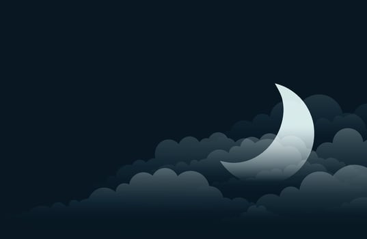Night starry sky with full moon and cloud. background with cloudy sky, moonlight vector
