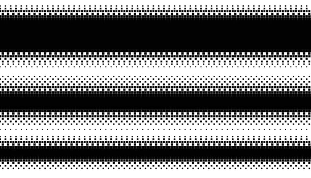 A black and white striped pattern with dots vector
