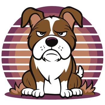An angry dog cartoon vector