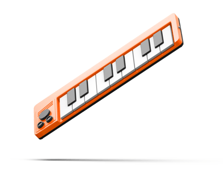 Mini Piano Keyboard 3d Rendering png
