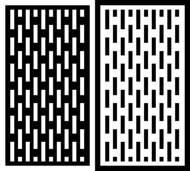 a black and white square with a white square in the middle vector
