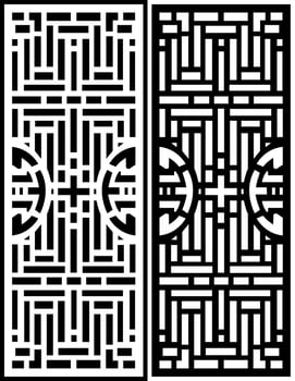 a black and white maze with a cross on the top vector