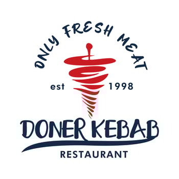Doner Kebab, Shawarma Logo, Shawarma Graphics. vector