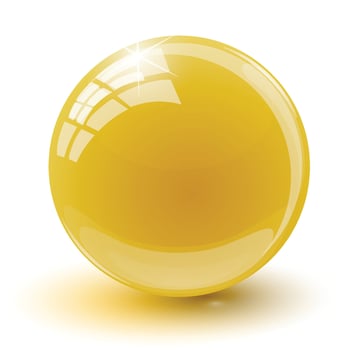 Crystal glass ball on a white background vector