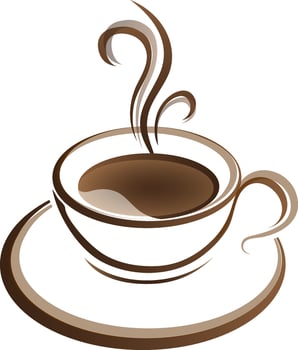 hot coffee cup vector
