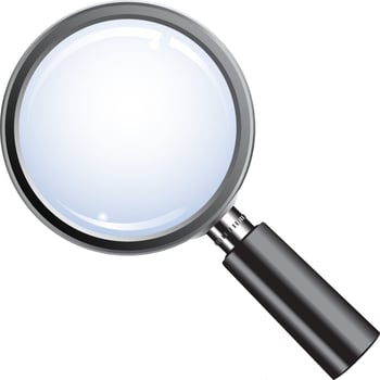 Magnifying glass isolated vector