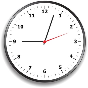 clock face icon vector