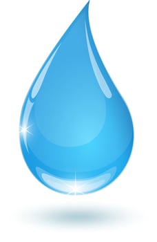 Blue drop towards 2 vector