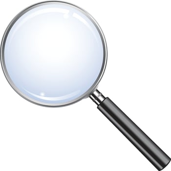 Magnifying glass isolated vector