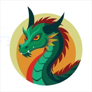 Dragon head of Logo illustration vector