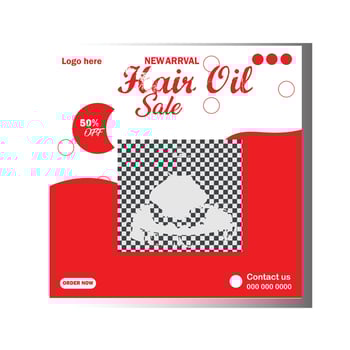 Social media beauty product post design . vector